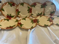 Franciscan Apple Bread and Butter Plates 6 1/4” Eartheware Set of 8 Made in USA