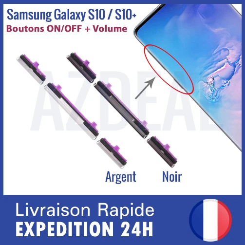 Samsung Galaxy S10 / S10+ Plus Bouton Power ON/OFF + Touche Volume Son Side Key