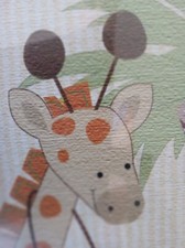 Lambs Ivy TEAM SAFARI 2PC. Baby Nursery Lion/Giraffe Wall Art NIB