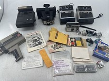 Large Lot of Vintage Cameras Kodak Polaroid Flashbulbs Parts Repair Art Display
