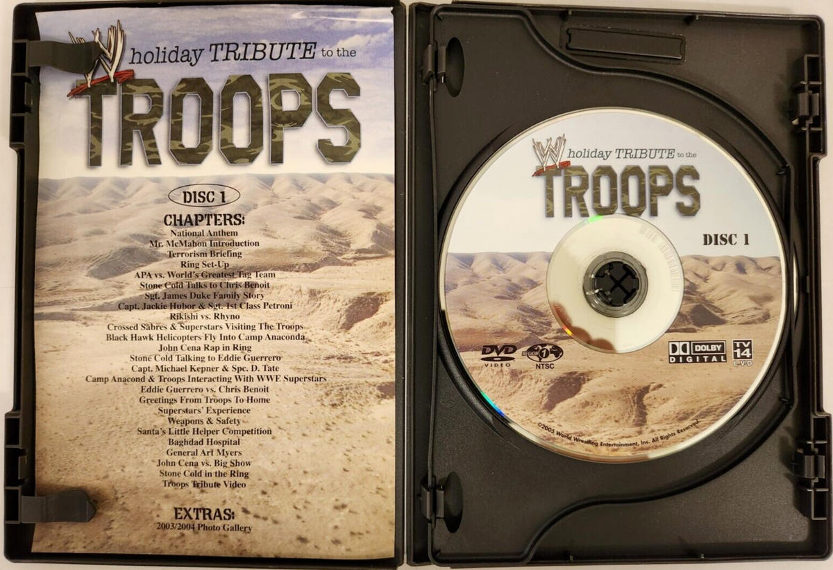 WWE Holiday Tribute To The Troops DVD (Complete, Wrestling, Sports