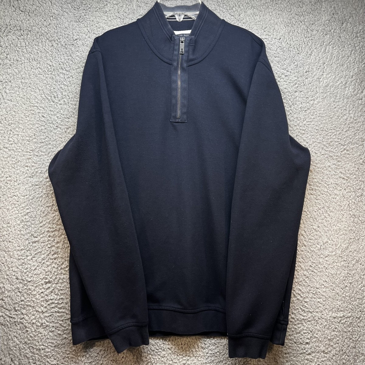Navy Ted Baker Quarter Zip Sweater Ted Baker Men's Quarter Zip - Main Image