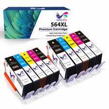 10 PK Ink Cartridges Set 564XL 564 For HP Photosmart 7525 6520 5520 5510 Printer