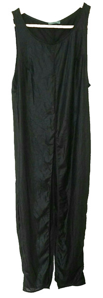 KOOKAÏ Black Maxi Dress 38 AU 8 10 Slip High Slit Long Sleeveless Scoop Neck