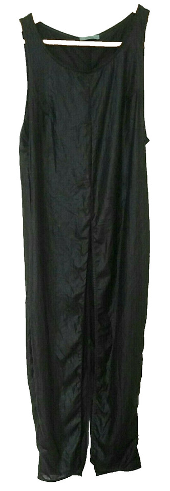 KOOKAÏ Black Maxi Dress 38 AU 8 10 Slip High Slit Long Sleeveless Scoop Neck