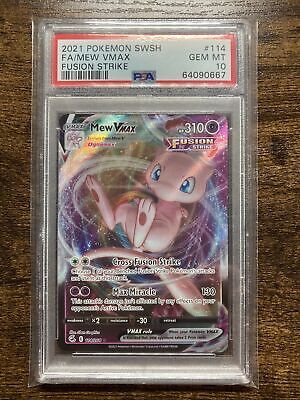 Mew VMAX 114/264 Full Art Ultra Rare Fusion Strike PSA 10 Mew VMAX 114/264 Full Art Ultra Rare Fusion Strike PSA 10