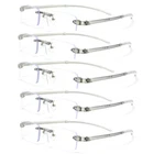 5 Pack Rimless Reading glasses Readers +1.0 1.25 1.5 1.75 2.0 2.5 2.75 3.0 4.0
