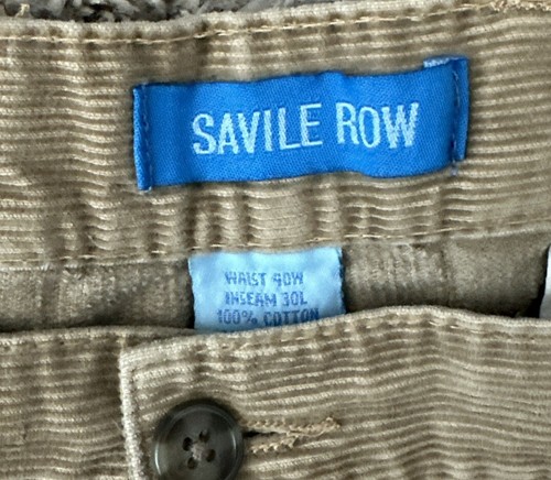 Vintage SAVILE ROW Brown Corduroy Pants 40”X 30” - Picture 6 of 9