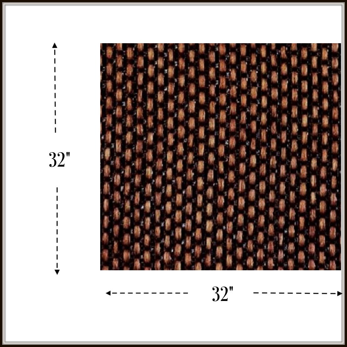 Brown and black Matrix guitar amp or speaker grill cloth 32"x32