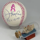 David Cone signed Rawlings Breast Cancer Logo Baseball JSA COA Yankees A3823