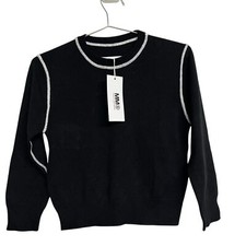 New Kids MM6 Maison Margiela Contrasting Stitching Crewneck Sweatshirt
