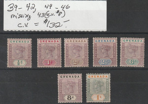 Grenada partial set #39-42 h.r. c.v. $132.00