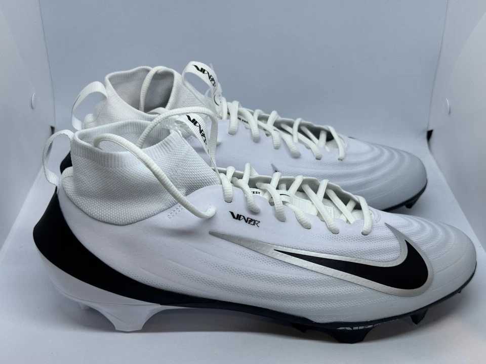 Nike Zoom Air Vapor Pro 1 White Black Football Cleats IB2495-105 Men’s Size 13 - Image 3 of 4