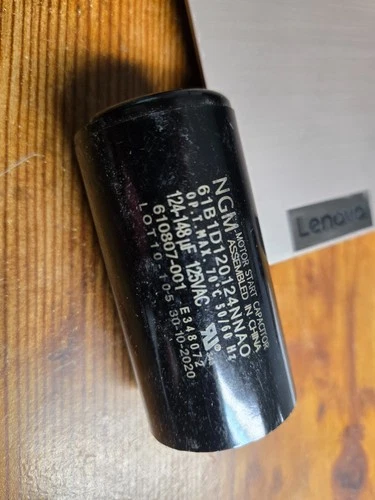 610807-001, 61B1D120124NNAO start Capacitor 124-148 MFD At 125Vac -Used- Tested.
