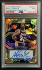 MAGIC JOHNSON PSA 9 2020-21 PANINI PRIZM #PE-MAG PENMANSHIP ORANGE ICE AUTO 084