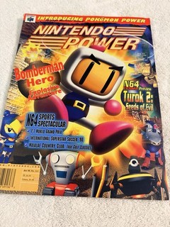 Nintendo Power Magazine Volume 111 Aug 1998 Bomberman w/Pokemon Poster