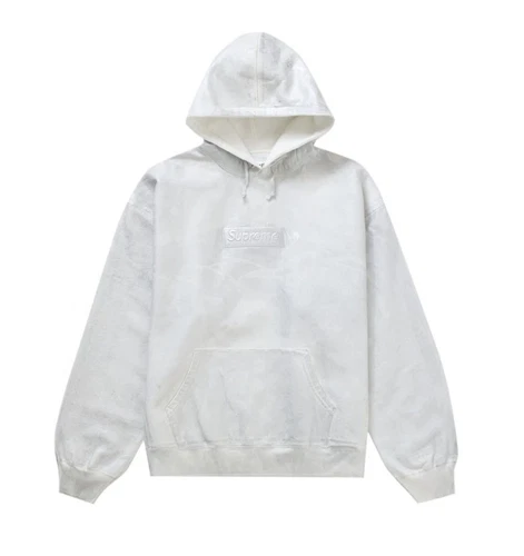 Sweat à capuche Supreme x MM6 Maison Margiela Foil Box Logo taille S à la main BOGO blanc