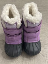 Cat Jack Purple Black Denver Winter Snow Boots with Faux Fur Toddler Size 6
