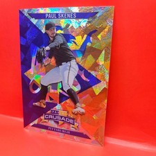 2025 PANINI CRUSADE #93 PAUL SKENES BLUE & YELLOW CRACKED ICE PITTSBURGH PIRATES