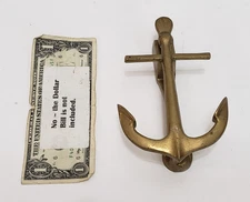 Vintage Brass Boat Anchor 6" Door Knocker - Front Door Ship Naval Theme Captain