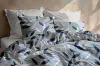 Zo! Home Flanell BettwäSche 155X220 Astrid Blue BläTter Blau Petrol