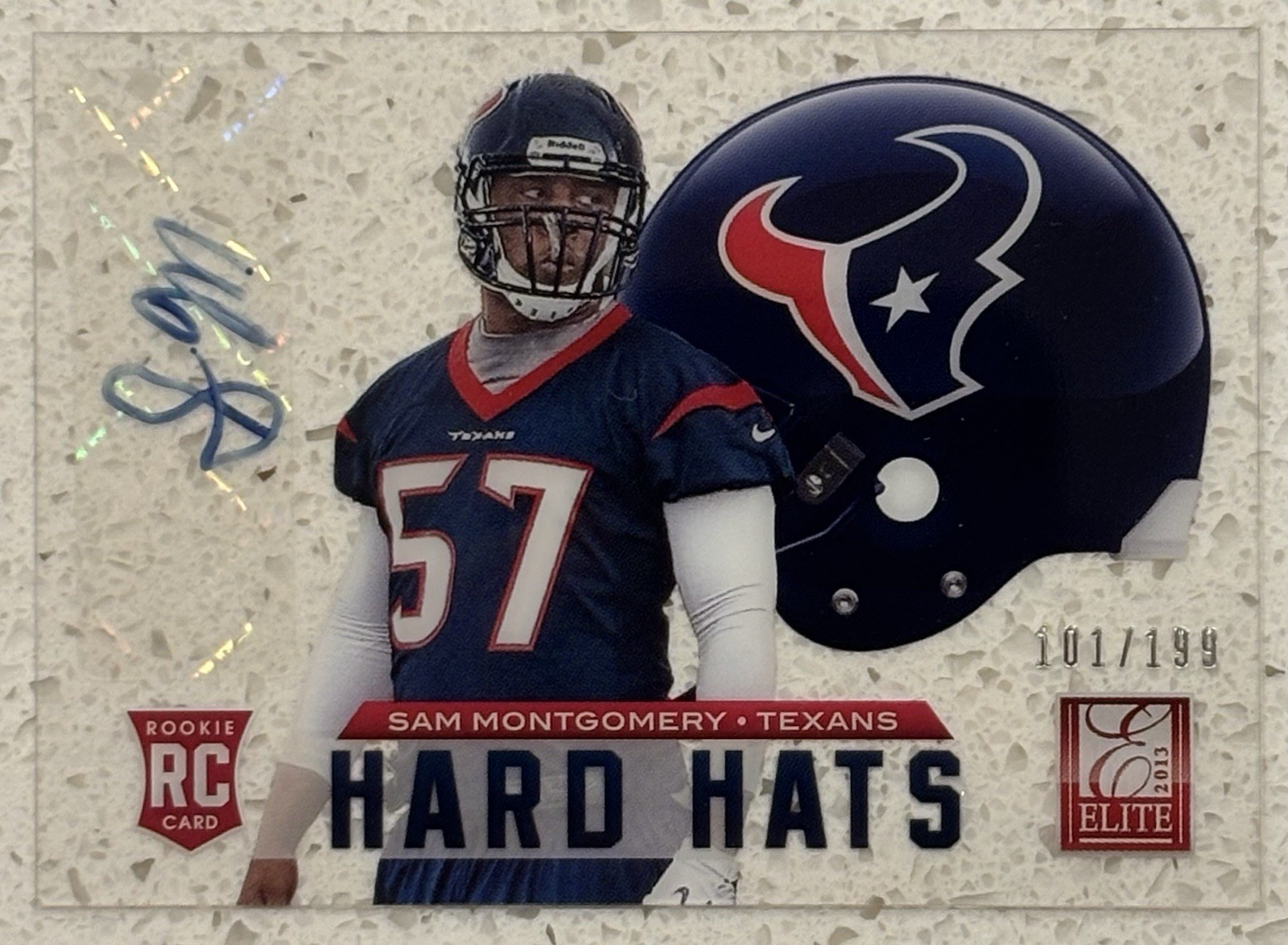 Sam Montgomery Panini Elite Hard Hats #65 Autograph