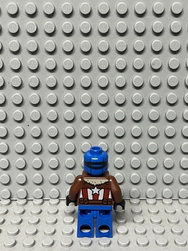 Lego Marvel Captain America Minifigur mit Pelz Bomber Mantel und Brille - Bild 3 von 4