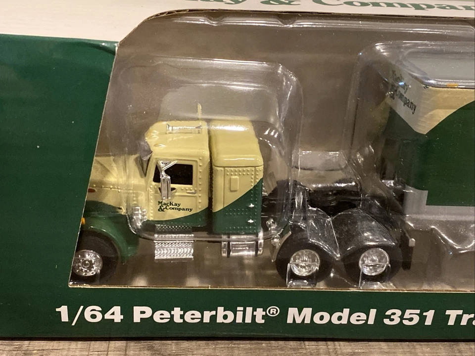 DCP 1/64 MacKay & Company Peterbilt Model 351 Tractor w/ 40 Vtge Dry Van Trailer - Image 3 of 4