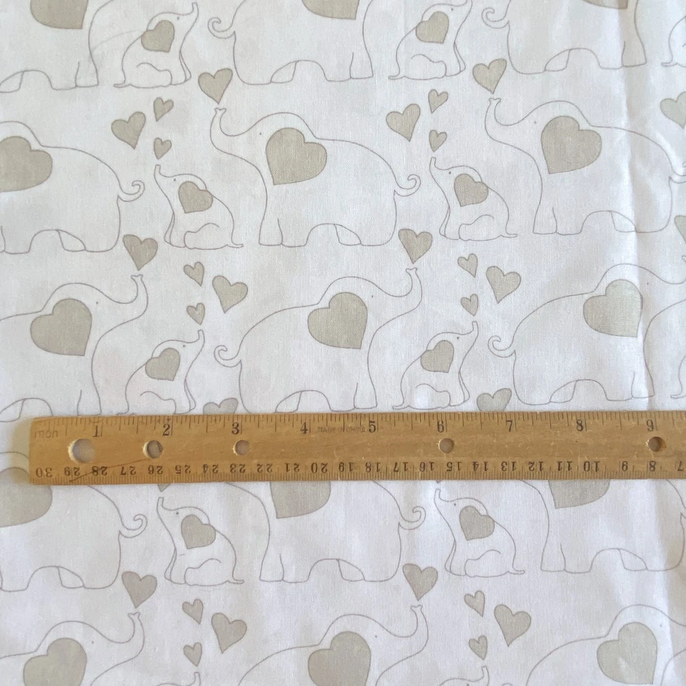 Susan Winget Elephant Linework Fabric Quilting Cotton 32x44 - Image 2 of 4