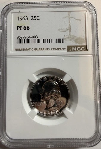 1963 Proof Washington Quarter - NGC PF 66