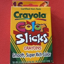 Vintage Binney  Smith 1998 Crayola Color Slicks Crayons 16 Count 90s Art New