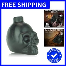Lead-Free Ceramic Black Skull Whistle - Perfect for Halloween Gifting