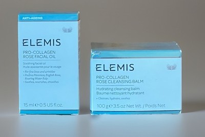 Elemis - Pro-Collagen Rose Cleansing Balm 3.5 Oz + Rose Facial Oil .5 Oz NEW