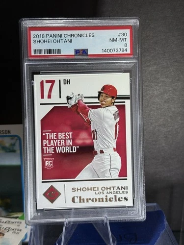 2018 Panini Chronicles - Shohei Ohtani #30 (RC) PSA 8