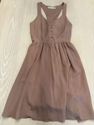 Irene s Story Dress Medium Mauve Pink Sleeveless Open Back Fit Flare