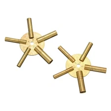 SE 5 in 1 Brass Clock Winding Key Set Essential Tool for Clock Repair 2 PC