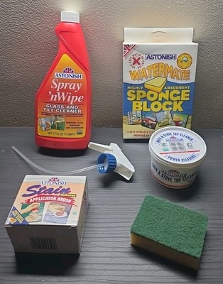 Astonish Classic Cleaner Kit. Oven & Stove. Glass & Tile.  Stain Remover. Sponge