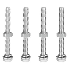 M6x60mm Hex Head Screws Bolts, Nuts & Washers Kits, 304 Stainless Steel 4 Sets