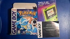 Nintendo Game Boy Pok mon Blue Version Cartridge Case Original Box  Inserts
