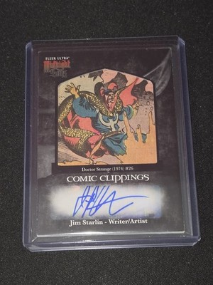 2023 Marvel Fleer Ultra Midnight Sons Jim Starlin Comic Clippings Auto 3/10 RARE