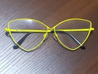 Roger Eye Design XABY Hi-lighter Yellow Eyelasses Frames The Netherlands Cat Eye
