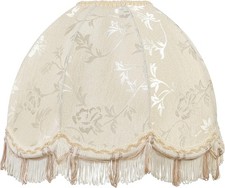 Aspen Creative 34503 Handsewn Scallop Dome Ivory Spider Shade
