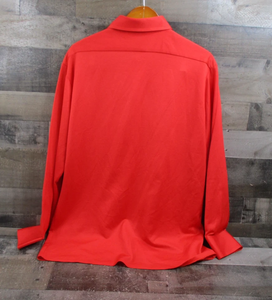 Camisa De Colección Capri por Martin Lappman Para Hombres XL Roja Disco Cuello Grande Poliéster Años 70 Foto 3 de 4
