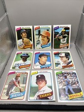 1980 Topps Baseball Lots Of 18 Cards Near Mint Condition