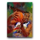 LaPhonso Ellis Art Card Limited 25/50 Edward Vela Signed (Denver Nuggets)