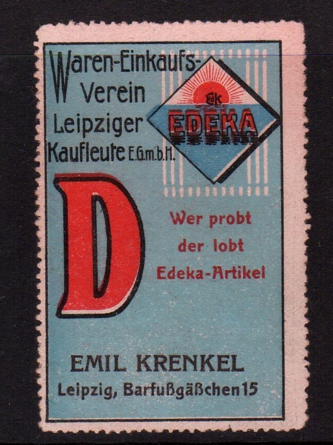 German Advertising Stamp Edeka Grocery Store Alphabet Set "D" eBay