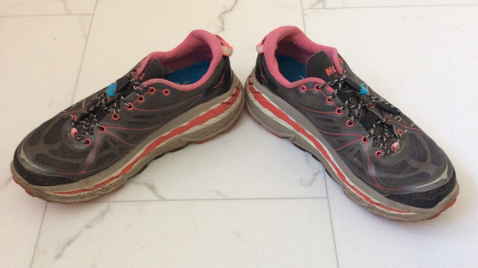 HOKA One One Running Shoes W Stinton ATR Women's Size 6.5 Gray Pink V