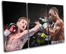 Saul Canelo Alvarez Boxing Sports TREBLE CANVAS WALL ART Picture Print VA