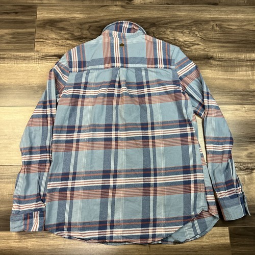 Rip Curl Shirt Womens Medium Plaid Button Up Blue Long Sleeve Pocket Casual - Picture 10 of 10