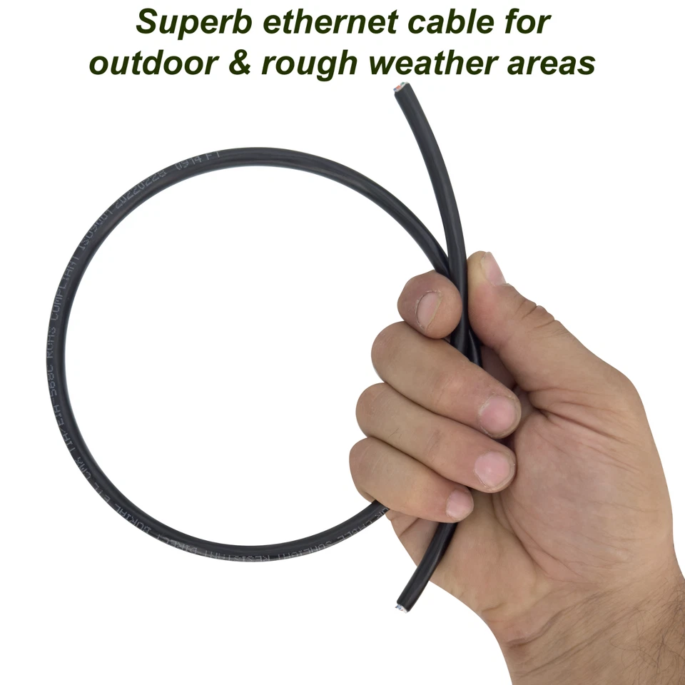 2100 Cat6 BC Outdoor Direct Burial ETL CMX Cable Black - Image 2 of 4